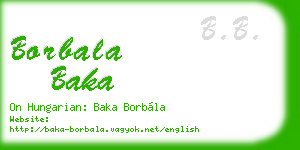 borbala baka business card