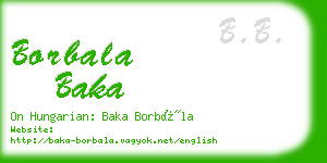 borbala baka business card